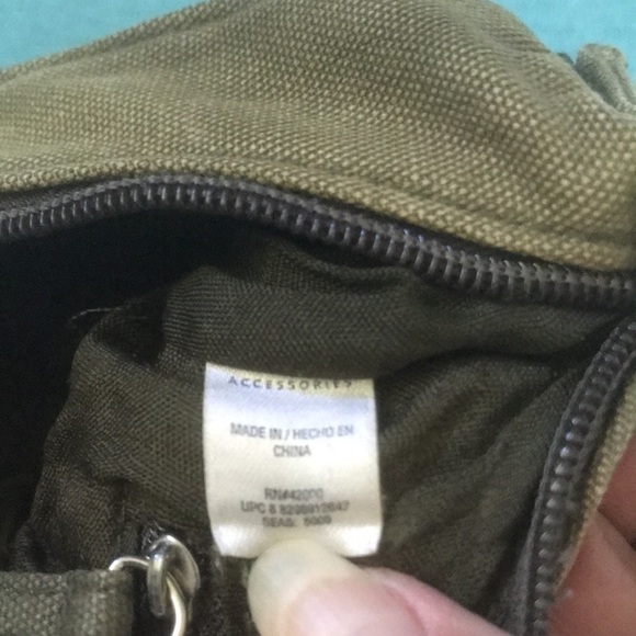 Unbranded army green canvas messenger purse adjustable strap cute details - Picture 6 of 10